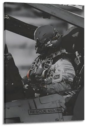 YRNQ Poster, Vintage-Kampfflugzeug-Poster, Cockpit, dekoratives Gemälde, Leinwand, Wandkunstwerke, Bild, 20 x 30 cm