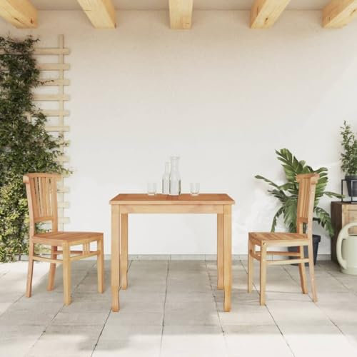 KATERYY 3-TLG. Garten-Essgruppe Massivholz Teak,Teak Garten Essgruppe Elegantes Holz Set für Garten und Balkon