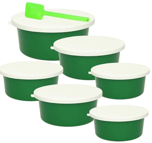 OR S-LINE Futterschalen Set 2L & 5L, Set Müslischale für Pferd, Set Futterschüssel + Mashlöffel dazu. Schüssel optional mit Deckel (3X (5Kg. + 2.Liter) Futterschale mit Deckel + Mashlöffel)