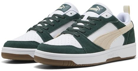 PUMA Unisex Rebound V6 Low Sd Sneaker, Green Terrain Alpine Snow Weiß, 38.5 EU
