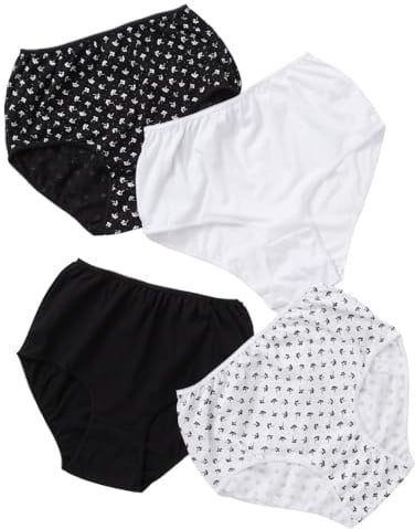 Just Essentials Women's Ladies Multipack of 4 High Waist Full Briefs Cotton Floral Uk Seller