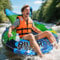DeeprBlu Luftmatratze Pool Stark Belastbar, XL Schwimmreifen Erwachsene Luftmatratze Wasser, Schwimmmatratze mit Getränkehalter und Handyhalter, Aufblasbarer Schwimmsessel Wasserreifen für Fluss, See