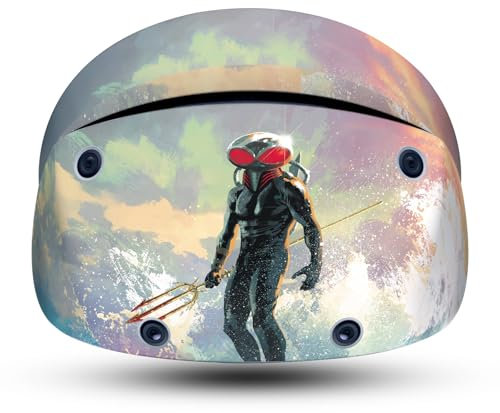 Head Case Designs Sous Licence Officielle Aquaman DC Comics Peinture Black Manta Couverture De Bande Dessinée Vinyle Autocollant Peau Autocollant Couverture Compatible avec Sony PS5 PlayStation PS VR2