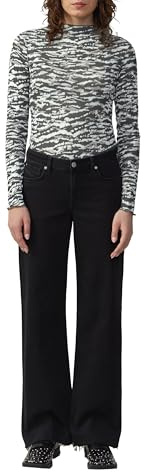 QS Leicht transparentes Longsleeve mit All-Over-Print