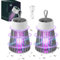 DAJASD 2pcs Lampe Anti Moustique, 2 en 1 Anti Moustique Electrique Exterieur Interieur, USB Rechargeable Appareil Anti Moustique 360°, Électrique Anti Moustique UV for Home Camping Picnic