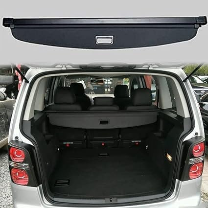 WUYJUN Kofferraumabdeckung Vorhang für VW Touran Ⅱ 2006 2015, Hintere Kofferraum Hutablage Schattenschutz PrivatsphäRe Vorhang ZubehöR.