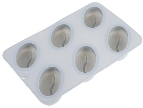 Garneck Kaffeebohnen Silikonform Für Mousse-kuchen 6-cavity-bohnen-eiswürfel-würfelschale Fondantformen Zum Backen Von Seife Machen Backware Machen