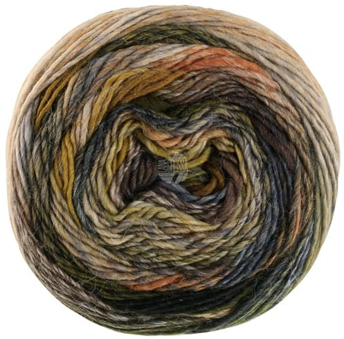 LANA GROSSA Colorissimo | Farbenfrohes Merino-Dochtgarn | Handstrickgarn aus 100% Schurwolle (Merino extrafein) | 100g Wolle zum Stricken & Häkeln | 300m Garn 215 FB 215