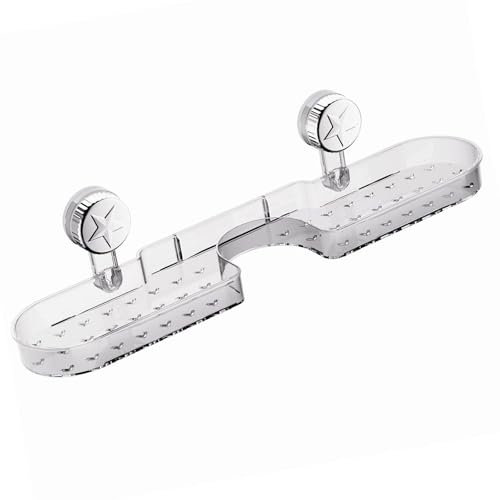 Étagère de douche à ventouse pour salle de bain, grande capacité, sans perçage, étagère de cuisine, étagère à épices