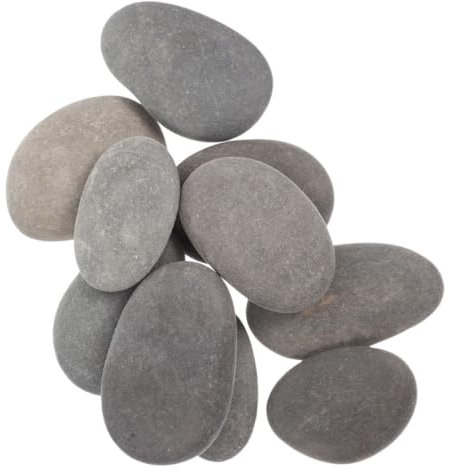 Uonlytech 10 Stück Glatte Steine zum Bemalen Natursteine für DIY Bastelprojekte und Dekoration für Garten Wohnzimmer und Kinderzimmergestaltung