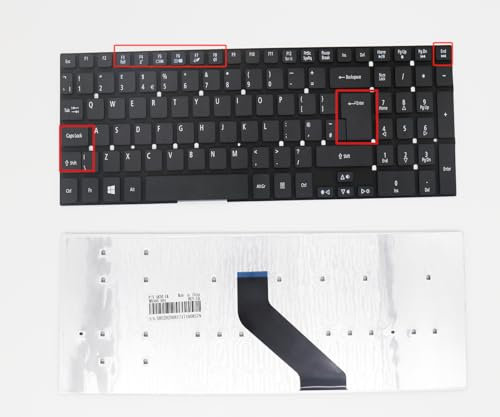 XINDIKBHUB Tastiera UK/senza retroilluminazione, per Acer Aspire V3-571G, E5-571G, E1-570G, 5755, 5830TG, Z5WE1/Extensa 2510