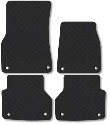 Audi A6 (2018-2025) 5mm Rubber Car Mats | Heavy Duty Rubber Tailored Fit Floor Mats Full Coverage Durable Waterproof Accessories Easy Clean Anti Slip Made in the UK