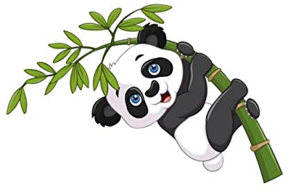 Panda Wandtattoo PVC für Kinderzimmer Selbstklebende Tieraufkleber für Glatte Wände Möbel Sicheres Material für Raumgestaltung