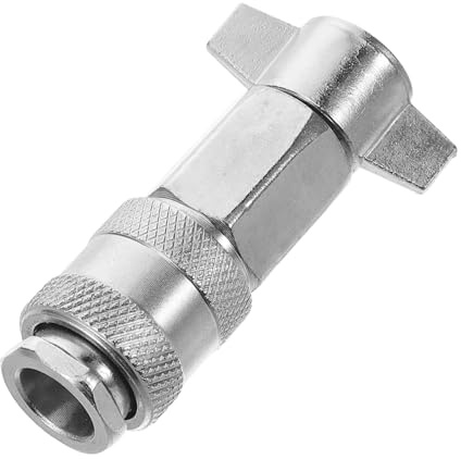 LOORGVEL Tubo per Compressore Aria Raccordo Rapido in Acciaio Inox, Valvola di Chiusura, Montaggio Veloce per Pulizia e Uso Industriale