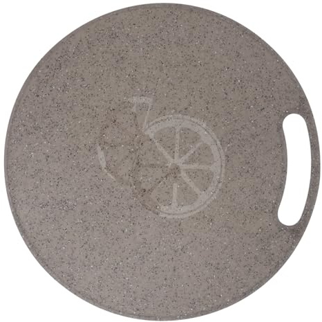 Toyvian Tagliere Tondo Effetto Marmo in Plastica Antiscivolo per Frutta e Ortaggi per Appendere Lavabile e Facile da Conservare