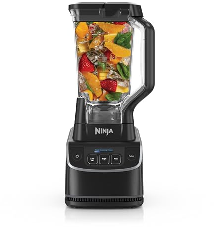 Ninja, Batidora de Jarra, Negro, BP201EU | 3 Ajustes de Velocidad, Modo Manual Pulse (Pulso), Jarra Grande de 1,9L, Prepara Smoothies, Salsas y Mucho Más