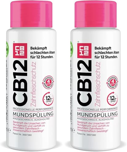 CB12 Zahnfleischschutz Mundspülung: Mundgeruch bekämpfen und Zahnfleisch schützen – neue patentierte Formulierung – 500 ml (Packung mit 2)