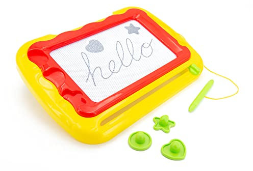 KandyToys Kreative Kids Magic Writer Magnetic Drawing Board with Pen Shapes Stamps and Sliding Eraser