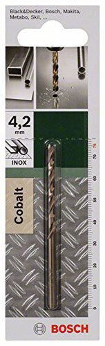 Bosch 2609255069 Foret à métaux rectifié HSS-Co DIN 338 - Longueur 75 mm - Diamètre 4,2 mm