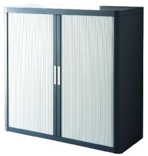 Rolladenschrank easyOffice 1-Meter Schrank, inklusive 2 Fachböden grau/anthrazit