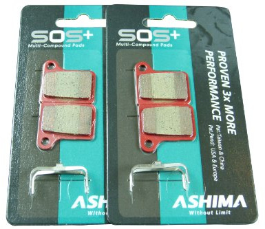 Ashima Sos Pads - Shimano Deore M555 Disc Brake Pads,Black,7 x 4 x 1 centimetres