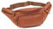 LEAS Bauchtasche, Gürteltasche sehr hochwertig Echt-Büffelleder, Cognac Travel-Line