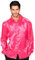 W WIDMANN MILANO Party Fashion - Chemise disco années 70, chemise à manches longues, chemise en satin, carnaval