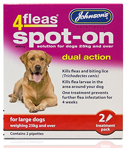 Johnsons 4Fleas Dual Action Flea and Lice Spot On For Large Dogs (Dogs over 25kg)