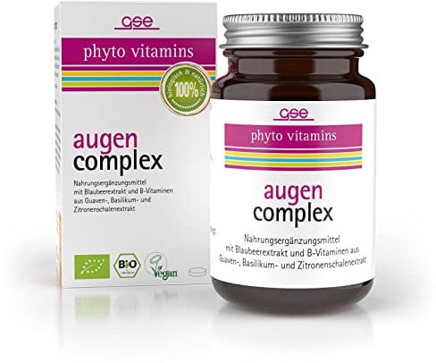 GSE Augen Komplex 60 Tabletten mit Blaubeerextrakt und B-Vitaminen, BIO-Qualität, 100% pflanzlich, vegan und ohne Zusatzstoffe