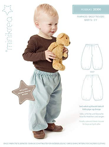 MAGAM-Stoffe Pumphose Schnittmuster Babys und Kinder inkl. Aufnäher Enno