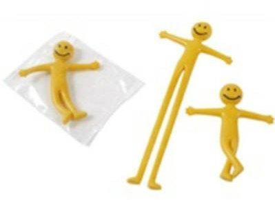 PARTYRama Stretchy Smiley Herren Party Taschen Füllung - Gelb, 1 SET, 20 Smiley-Figuren zum Füllen von Partytüten, All Ages