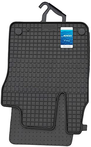 Petex 71310 Fußmatten Set Gummimatten Vorne und Hinten schwarz