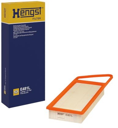 HENGST - Luftfilter E481L - Luft-Filtereinsatz für KFZ | Hochwertiger Motorluftfilter für Otto- oder Dieselmotor - Schutz für Motoren - Wasserbeständig