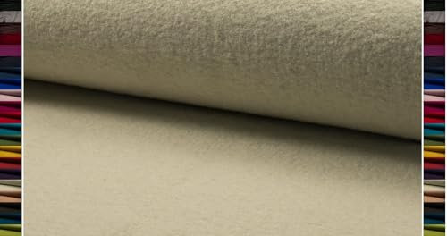 StoffBook ECRU HOCHWERTIG LODEN KOCHWOLLE 100% SCHURWOLLE STRICKLODEN WOLLSTOFF WOLLWALK, D546