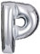 ballonfritz® Ballon Buchstabe P in SILBER - XXL 40/102cm - Folienballons für Luft oder Helium als Geburtstag, Jubiläum, Hochzeit oder Abschluss Geschenk, Party Dekoration oder Überraschung