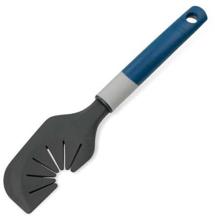 Tasty Spatule en silicone avec nettoyeur à fouet, 25 x 6 cm, outil de cuisine multifonction, passe au lave-vaisselle, gris/bleu