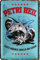 WOGEKA ART Retro Blechschild - Petri Heil - Echte Männer Angeln Ihr Essen - witziger Spruch als Geschenk-Idee Geburtstag Weihnachten Dekoration 20x30 cm Vintage-Design Metall 1260