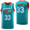 Flint Tropics Jackie Moon #33 Coffee Black #7 Semi Pro 90er Jahre Hip Hop Kleidung für Party Herren Basketball Trikot Grün Weiß, 33 Grün, L