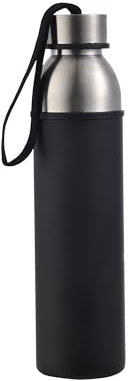 BERGNER GO LOVERS - Borraccia in acciaio inox da 570ML - Coperchio a due beccucci - Ottimo per bevande con ghiaccio o frutta - Mantiene la temperatura - Colore nero