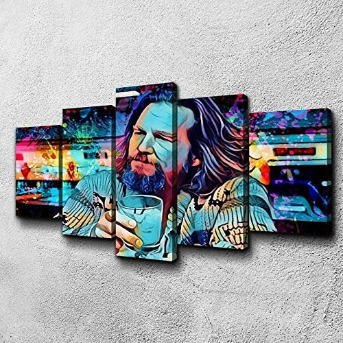 104Tdfc The Big Lebowski Der Bilder XXL 5 Teile wandbild leinwand Kunstdrucke leinwandbilder 5 TLG Creative Gift Home Dekorative Poster Geschenke