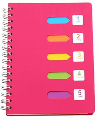 Tomaibaby B5 Spiralblock 6. 3X8. 2-Zoll-Notizblock Spiralförmiges Geschäftsnotizbuch mit Trennwand für Die Büroschule (B5 Blau)