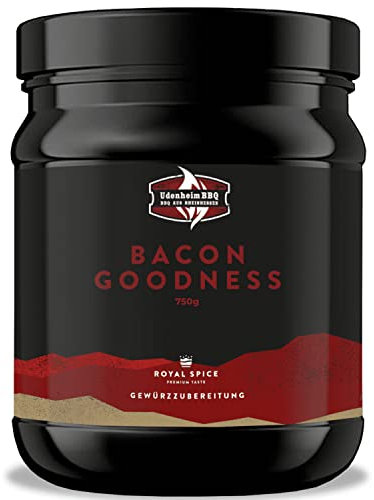 Royal Spice Udenheim BBQ Bacon Goodness Rub 750g – Allround BBQ Einzigartigem Geschmackserlebnis - Aroma, Süße & milder Schärfe – Vegan - für Fleisch, Fisch, Gemüse