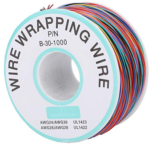 Compras Locas Alambre de Cobre, Alambre de Cobre estañado de 8 Colores Placa de Circuito de Cable de Cobre de un Solo núcleo de Alta soldabilidad para Equipos electrónicos
