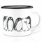 Ligarti Emaille Tasse (leicht & robust) | Camping Becher handveredelt in Deutschland | Trinkbecher für Kinder, Kaffeetasse, Emaillebecher | Pinguin Duo (Pinguin Lovestory, 300ml)