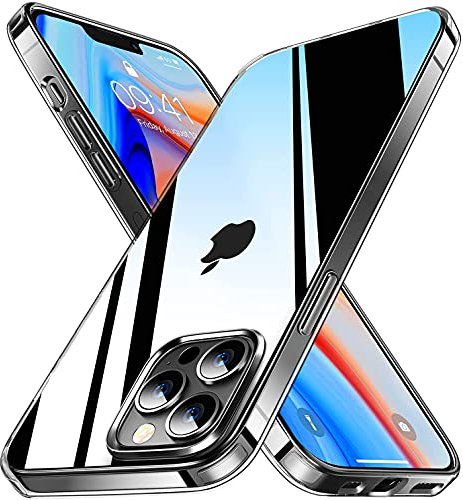 Captor Cover Trasparente per iPhone 13 Pro 6.1 Pollici, Custodia TPU in Silicone Flessibile Morbida, Protezione di Alta Qualità con Bordo Rialzato per Schermo e Fotocamera