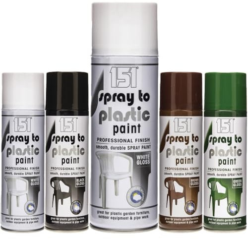 Classic Signature - 1 x Plastic White Spray Paint 400ml 151 Aerosol Spray used for Metal Wood and Plastic and Glass Finish Home