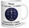 OWLBOOK® Waage Sternzeichen Tasse mit Spruch mit Sternzeichen zum Geburtstag Keramik 300 ml