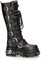 New Rock Stivali al Ginocchio 272 s1 Unisex con Lacci Fibbia e Tacco Piattaforma nero
