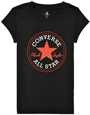 Converse Unisex Baby CNV_468992-k25_10-12y T-Shirt Mit Kurzen Ärmeln, Schwarz, 10 Jahre EU
