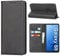 Handyhülle für Samsung Galaxy S9, Leder Wallet Schutzhülle Mit Kartenfach, Standfunktion, Stoßfest, Klapphülle, Flip Case Cover (Schwarz)
